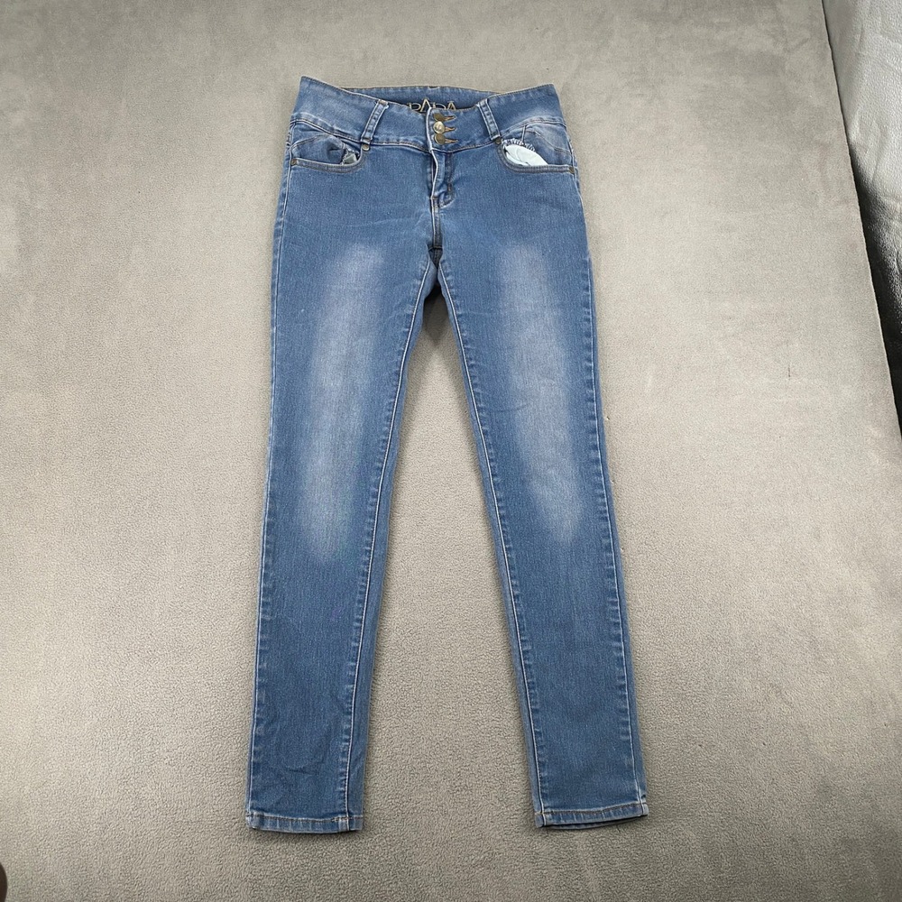 Para Jeans Company Womens Size 9 Medium Wash High Rise Skinny Jean Stretch Denim